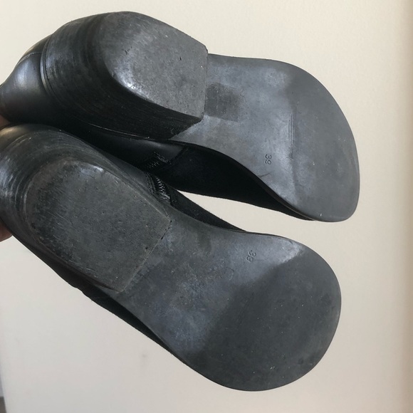 Dune London Penelope Black Leather Ankle Bootie 39/8 - Picture 6 of 6